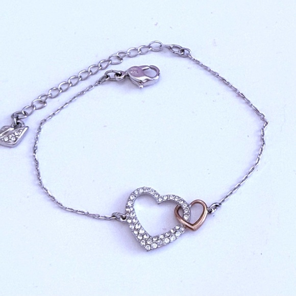 Swarovski Two-Tone Heart Bracelet - Picture 2 of 3
